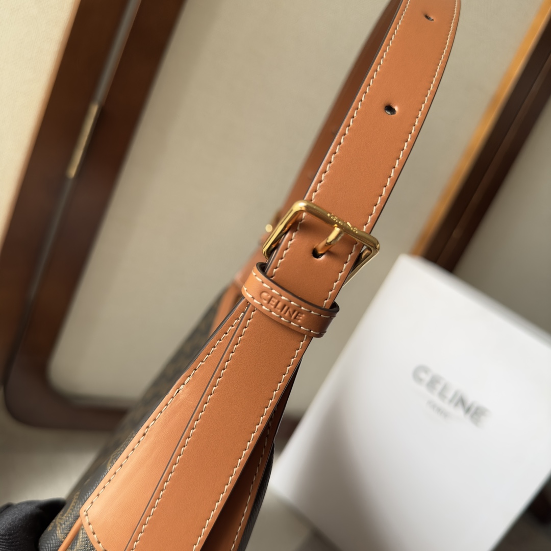 Celine Heloise Bag In Triomphe Canvas And Calfskin - EUR FASHION