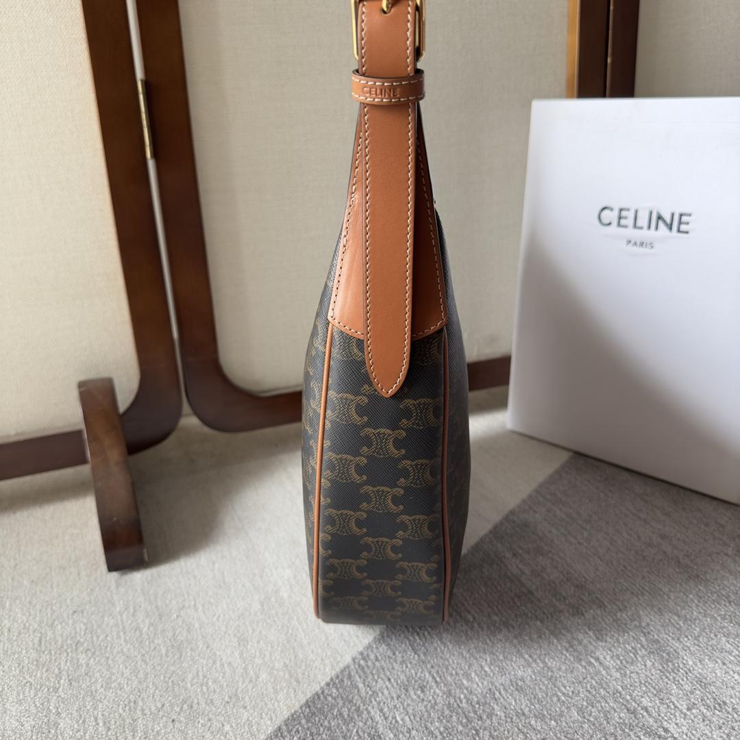 Celine Heloise Bag In Triomphe Canvas And Calfskin - EUR FASHION