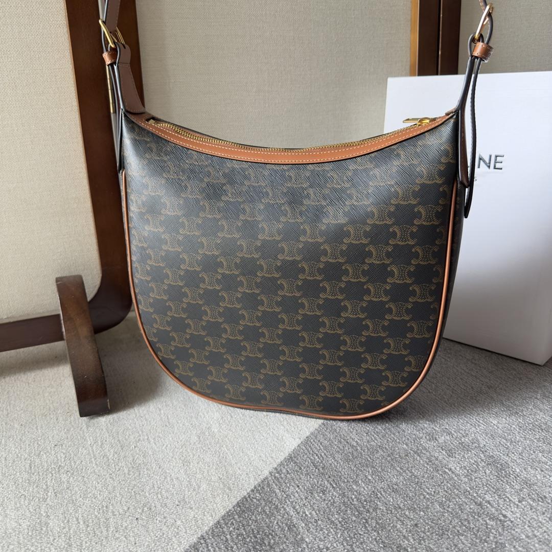 Celine Heloise Bag In Triomphe Canvas And Calfskin - EUR FASHION