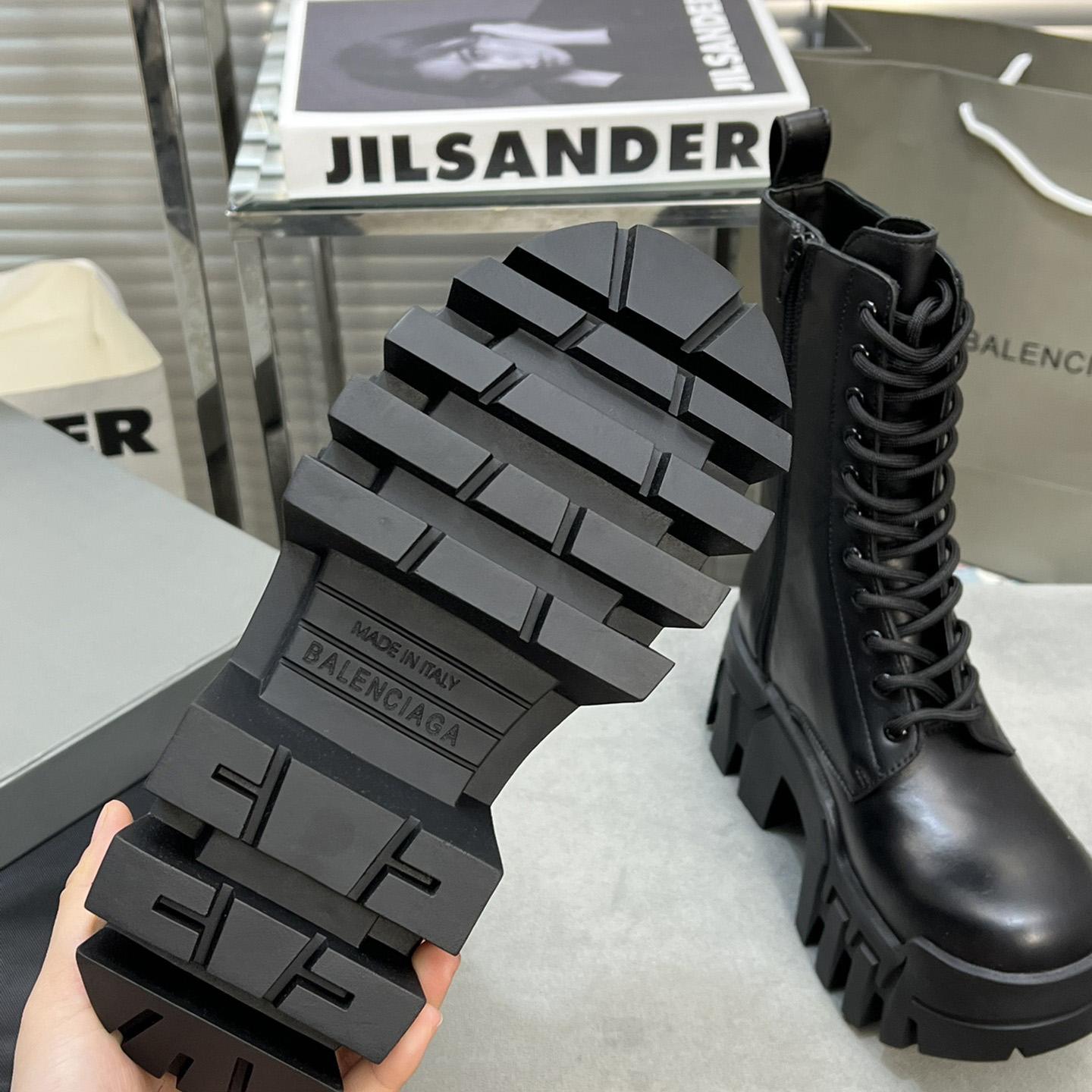 Balenciaga Bulldozer Lace-Up Boot In Black - EUR FASHION