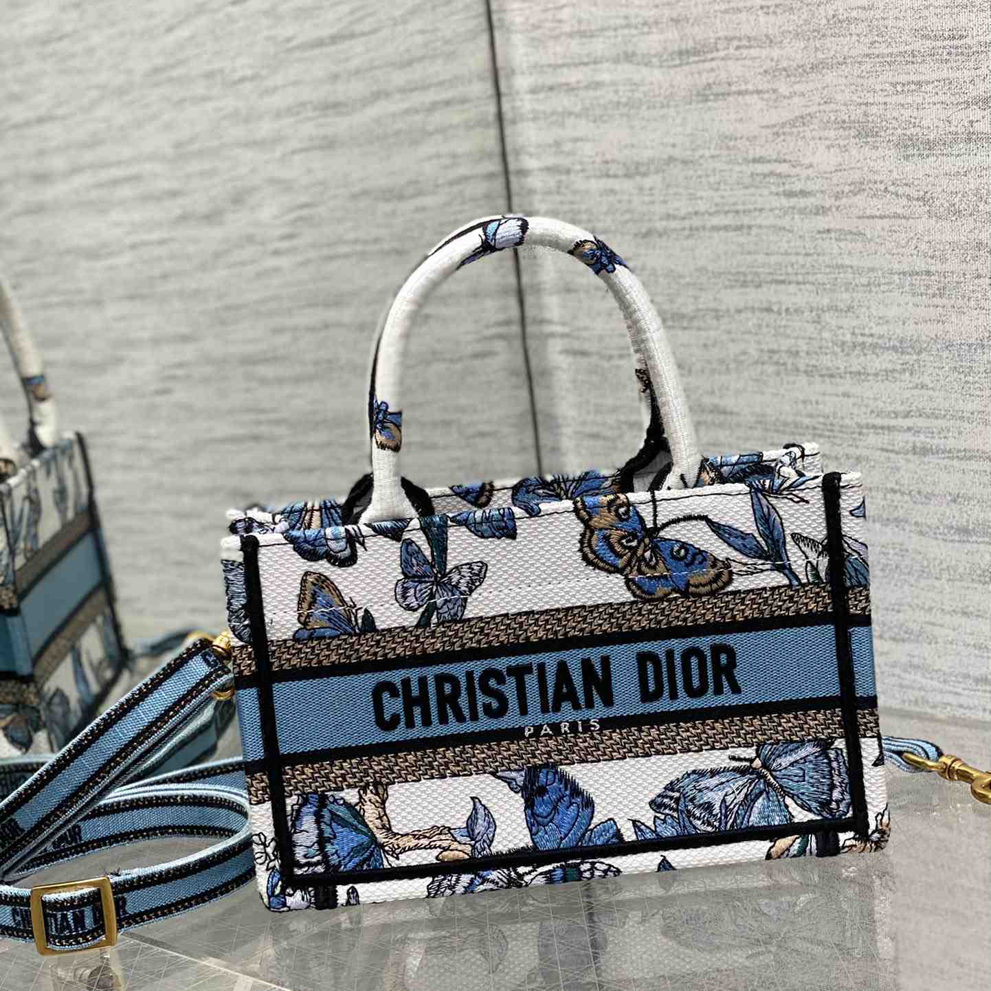 Dior Mini Dior Book Tote With Strap - EUR FASHION