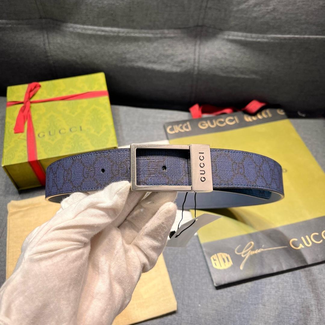 Gucci GG Belt With Rectangular Buckle  - EUR FASHION