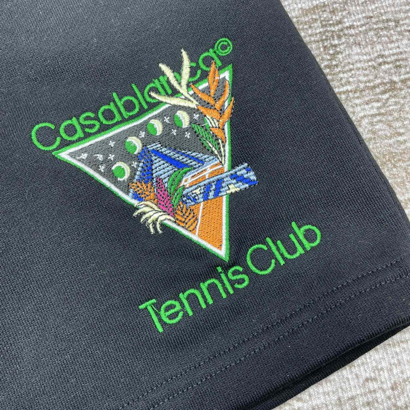 Casablanca Tennis Club Icon Embroidered Shorts  - EUR FASHION