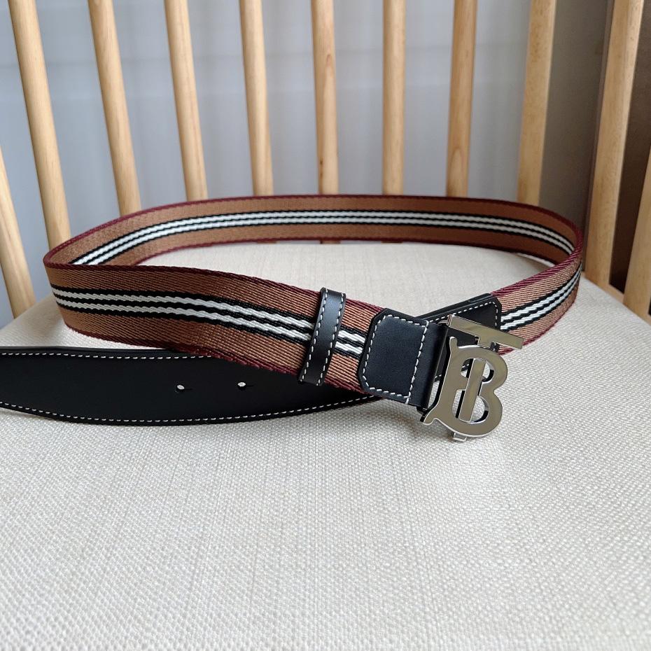 Burberry Icon Stripe Logo-buckle Belt - EUR FASHION