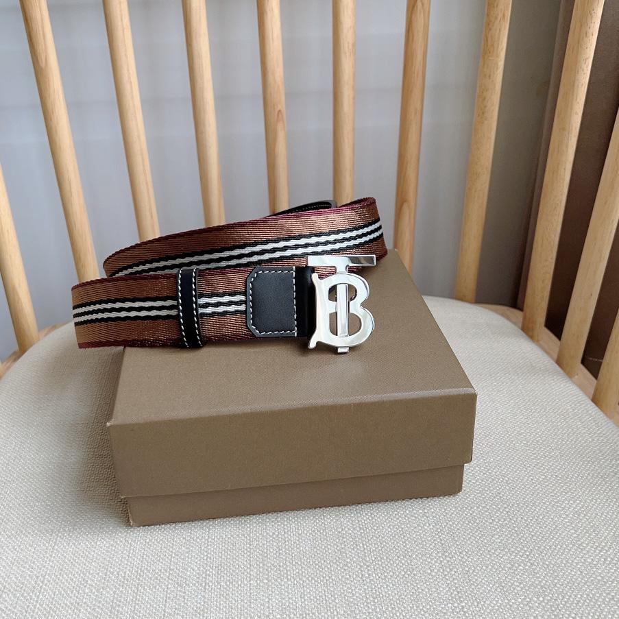 Burberry Icon Stripe Logo-buckle Belt - EUR FASHION