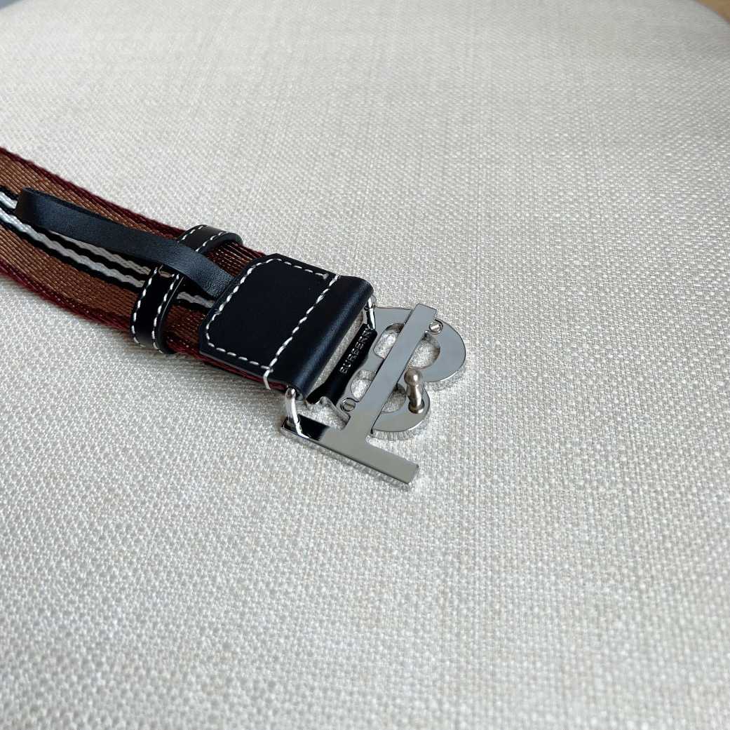 Burberry Icon Stripe Logo-buckle Belt - EUR FASHION