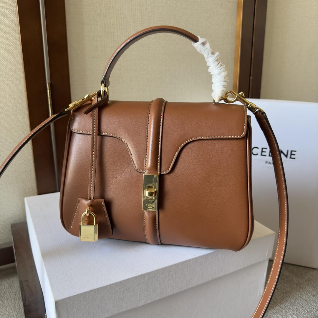 Celine Small 16 Bag In Natural Calfskin - EUR FASHION