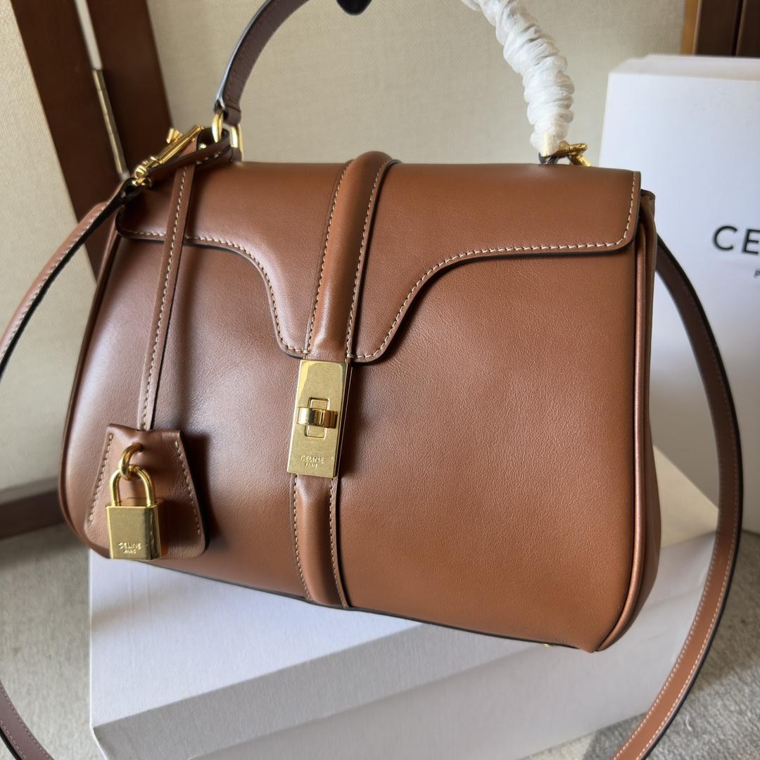 Celine Small 16 Bag In Natural Calfskin - EUR FASHION