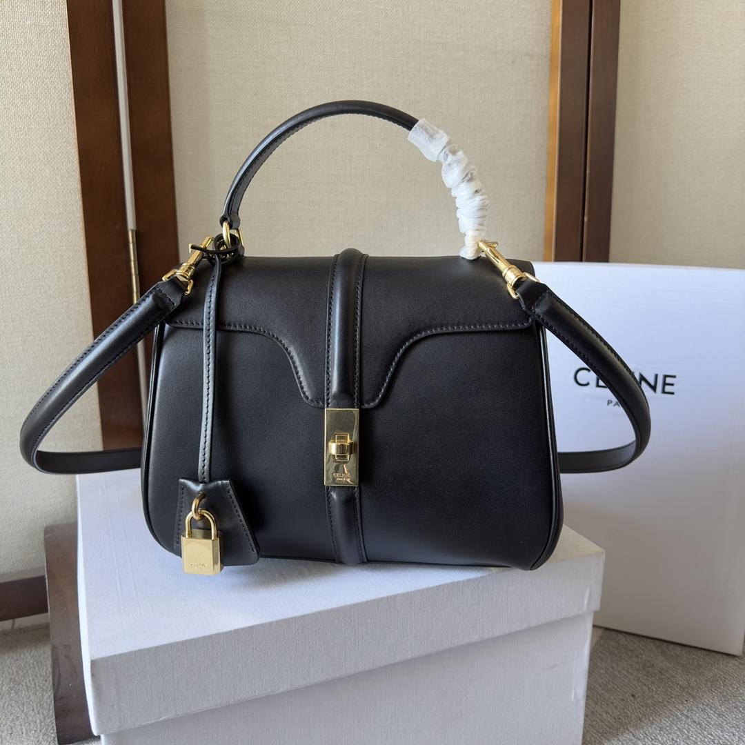 Celine Small 16 Bag In Satinated Calfskin - EUR FASHION