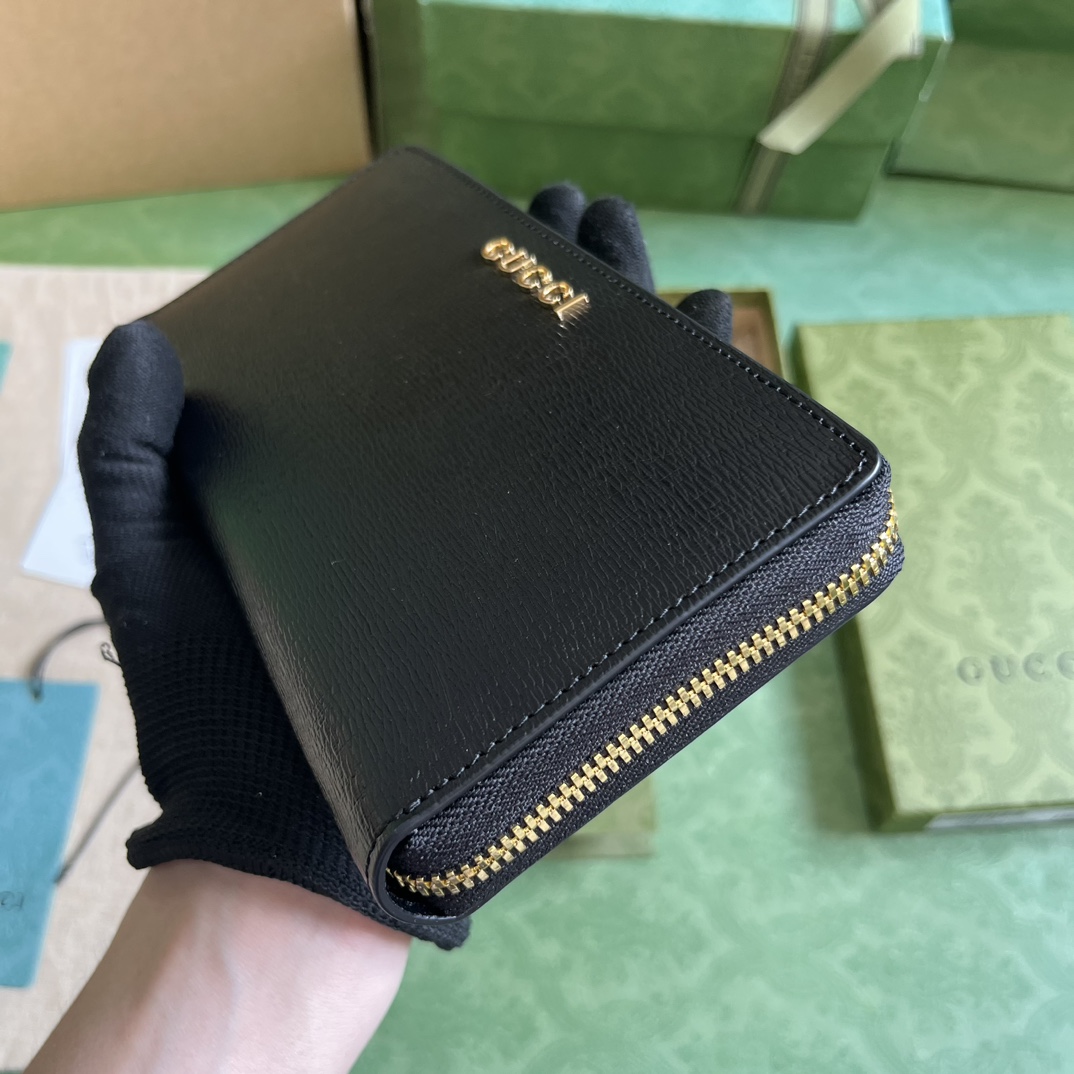 Gucci Zip Around Wallet With Gucci Script (20x 12.5 x4cm) - EUR FASHION