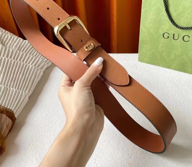 Gucci Belt With Square Buckle And Interlocking G - EUR FASHION