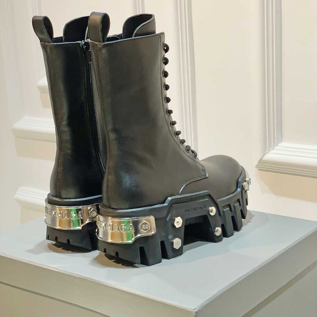 Balenciaga Bulldozer Lace-Up Boot In Black - EUR FASHION