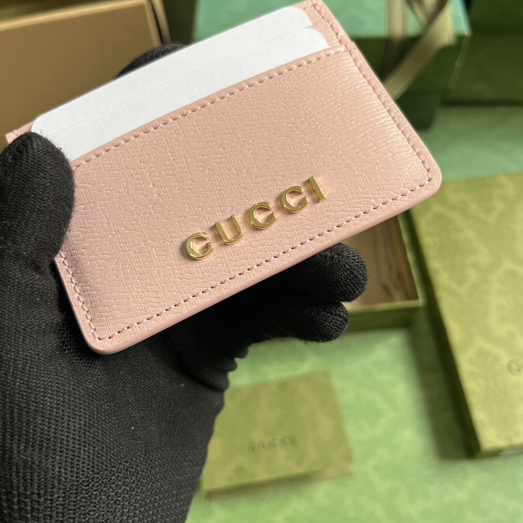 Gucci Card Case With Gucci Script - EUR FASHION