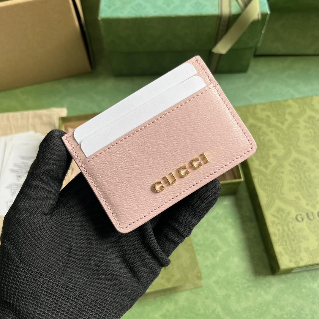 Gucci Card Case With Gucci Script - EUR FASHION