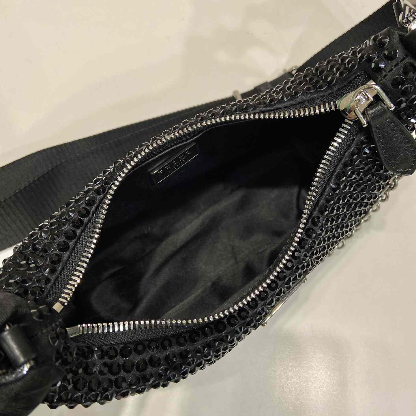 Prada Re-Edition 2005 Satin Bag With Crystals - EUR FASHION