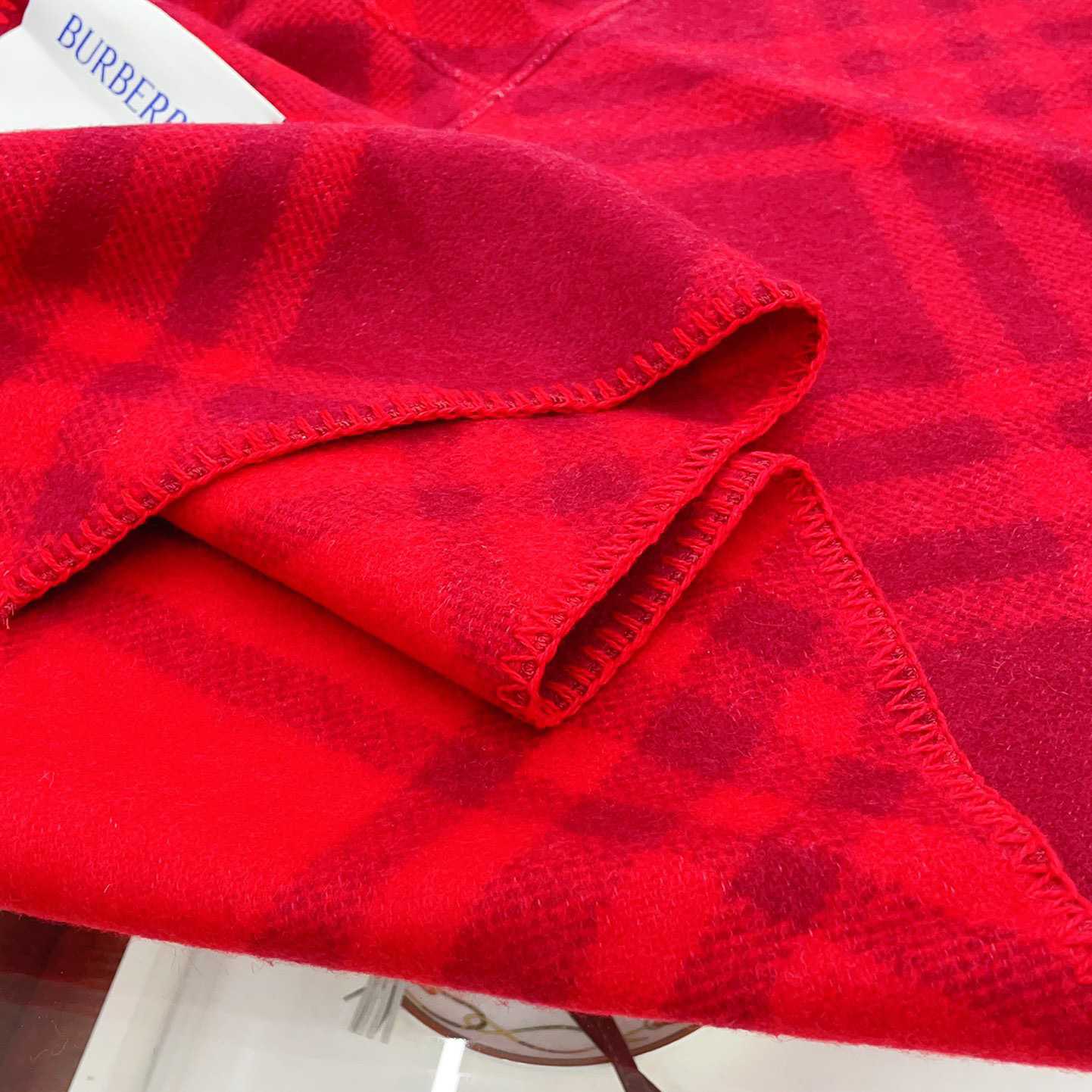 Burberry Check Wool Hooded Scarf - EUR FASHION