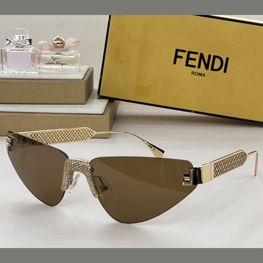 Fendi First Crystal Metal Sunglasses      FOL084V1 - EUR FASHION