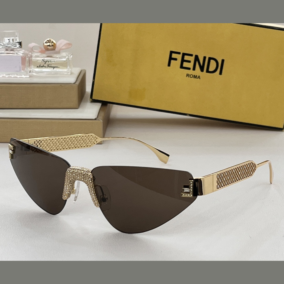 Fendi First Crystal Metal Sunglasses      FOL084V1 - EUR FASHION