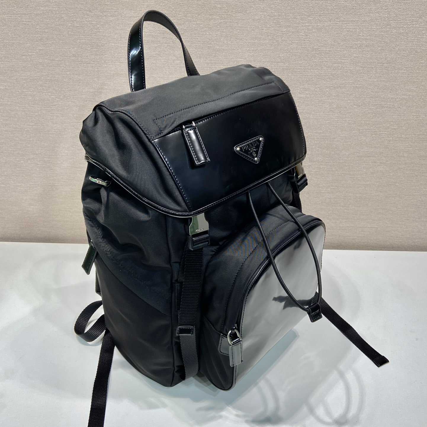 Prada Re-Nylon And Brushed Leather Backpack - EUR FASHION