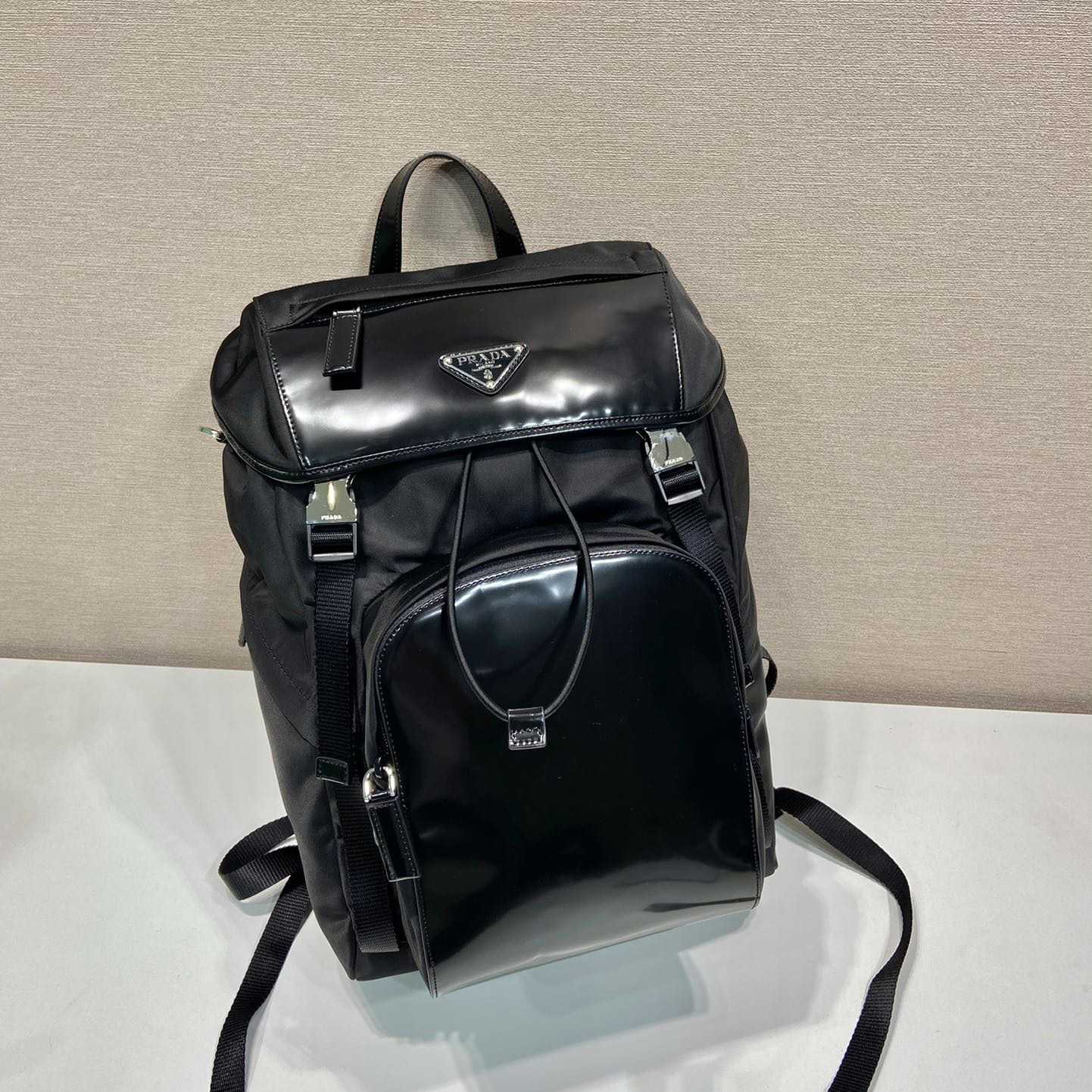 Prada Re-Nylon And Brushed Leather Backpack - EUR FASHION