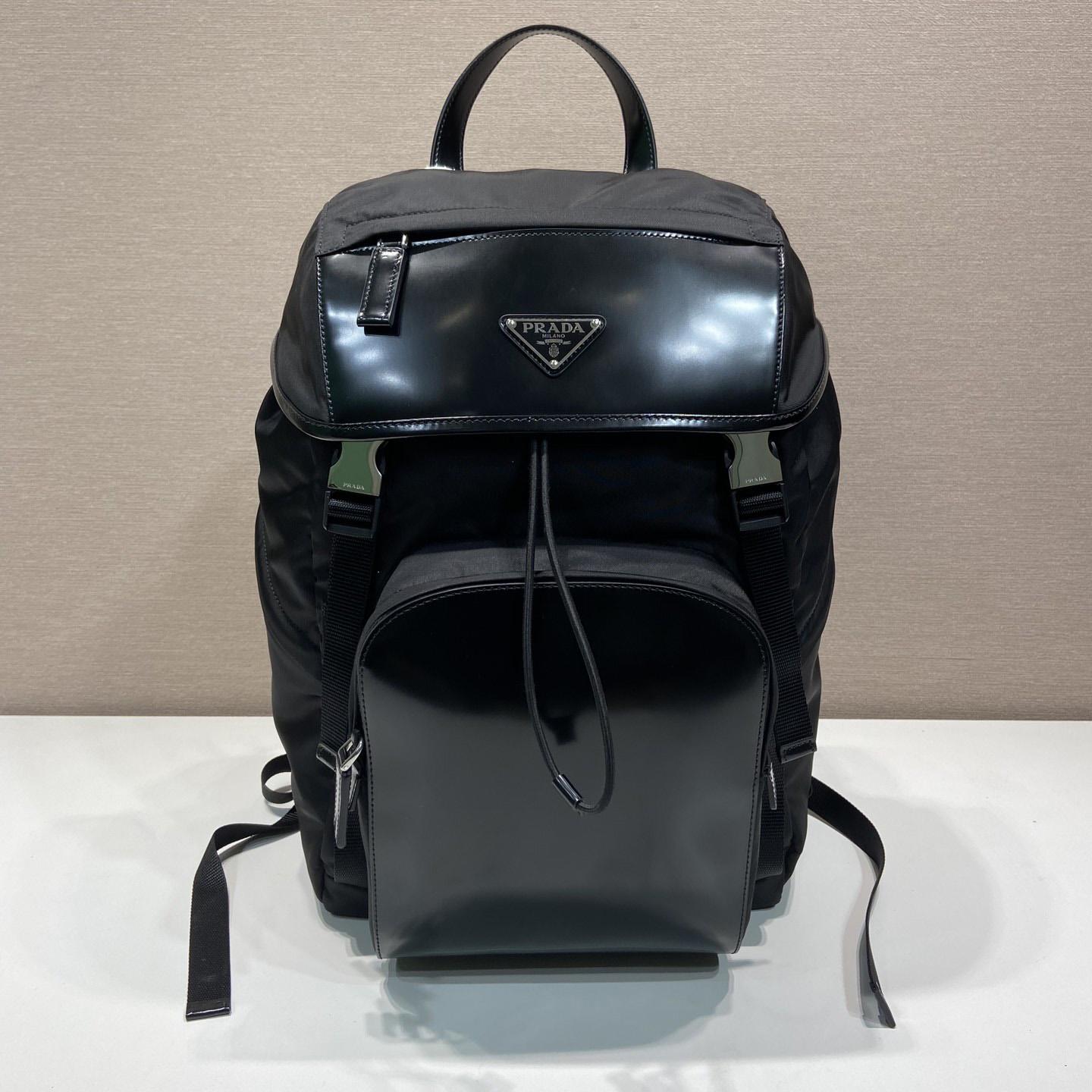 Prada Re-Nylon And Brushed Leather Backpack - EUR FASHION