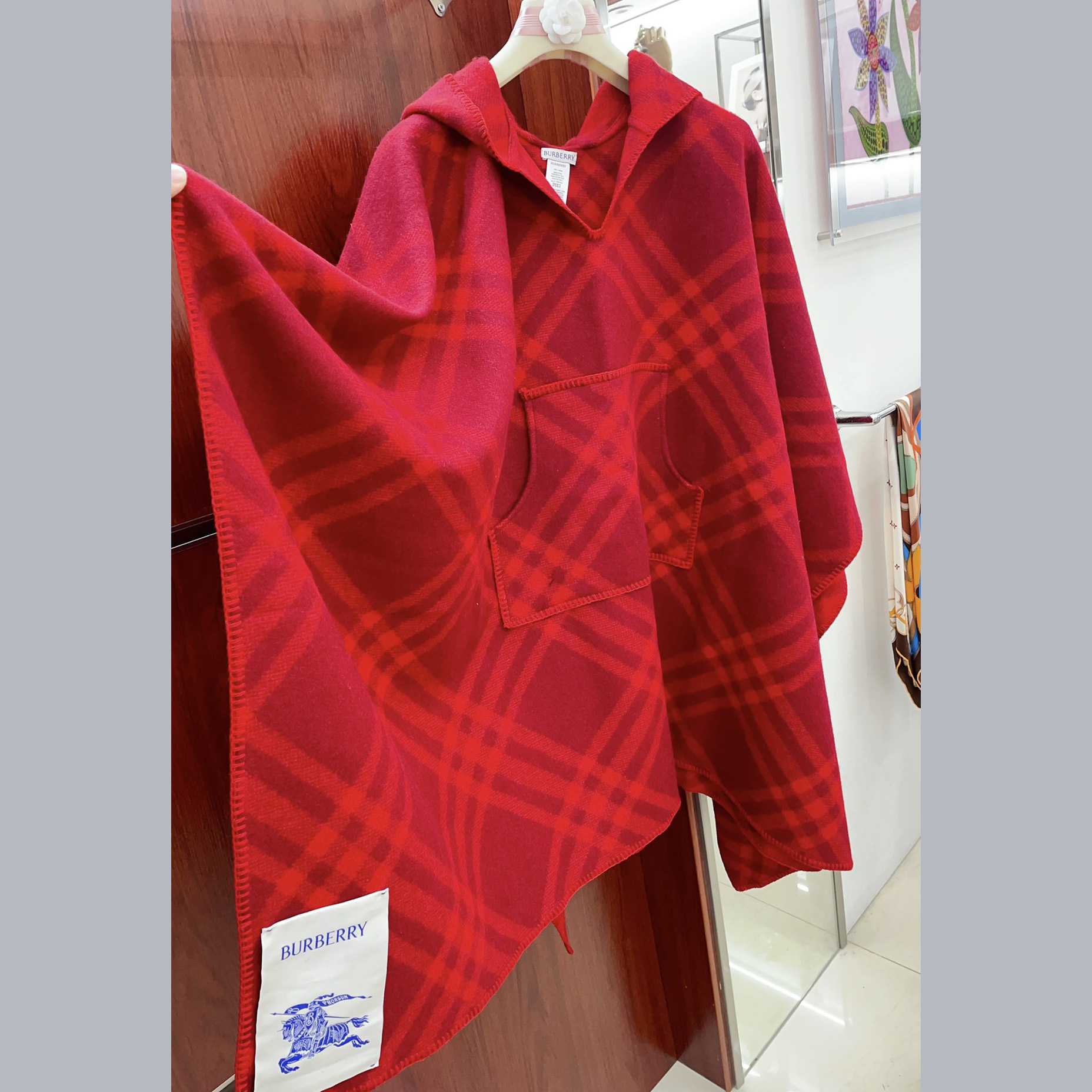 Burberry Check Wool Blanket Cape - EUR FASHION