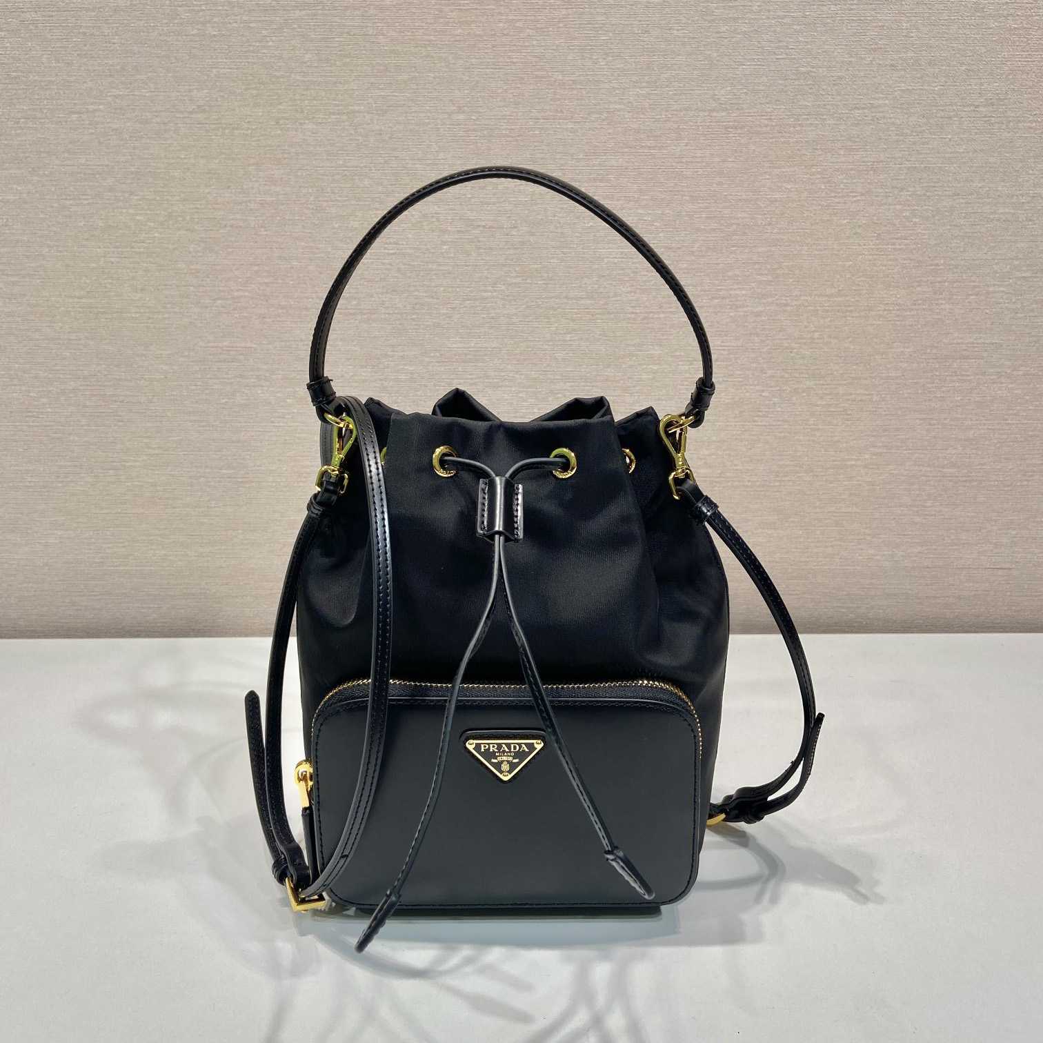 Prada Duet Re-Nylon And Brushed Bucket Bag - EUR FASHION