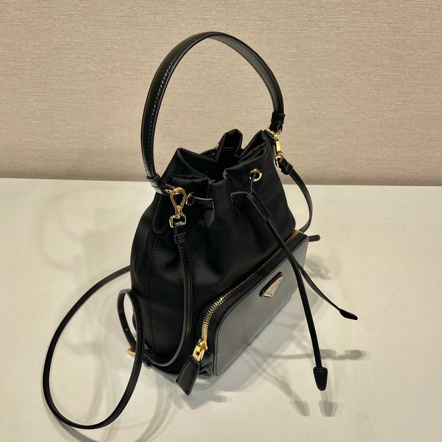 Prada Duet Re-Nylon And Brushed Bucket Bag - EUR FASHION