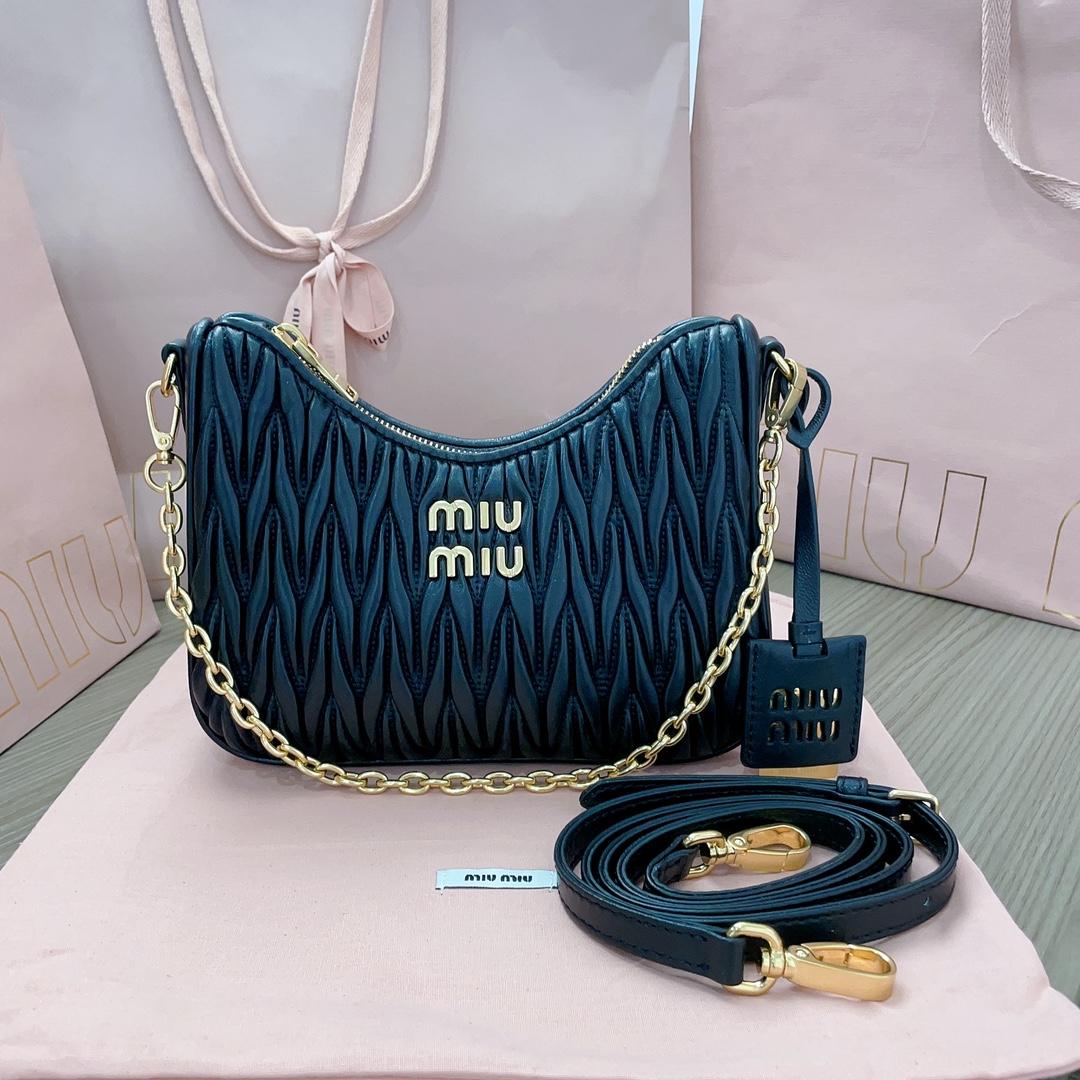 Miu Miu Matelassé Nappa Leather Shoulder Bag - EUR FASHION