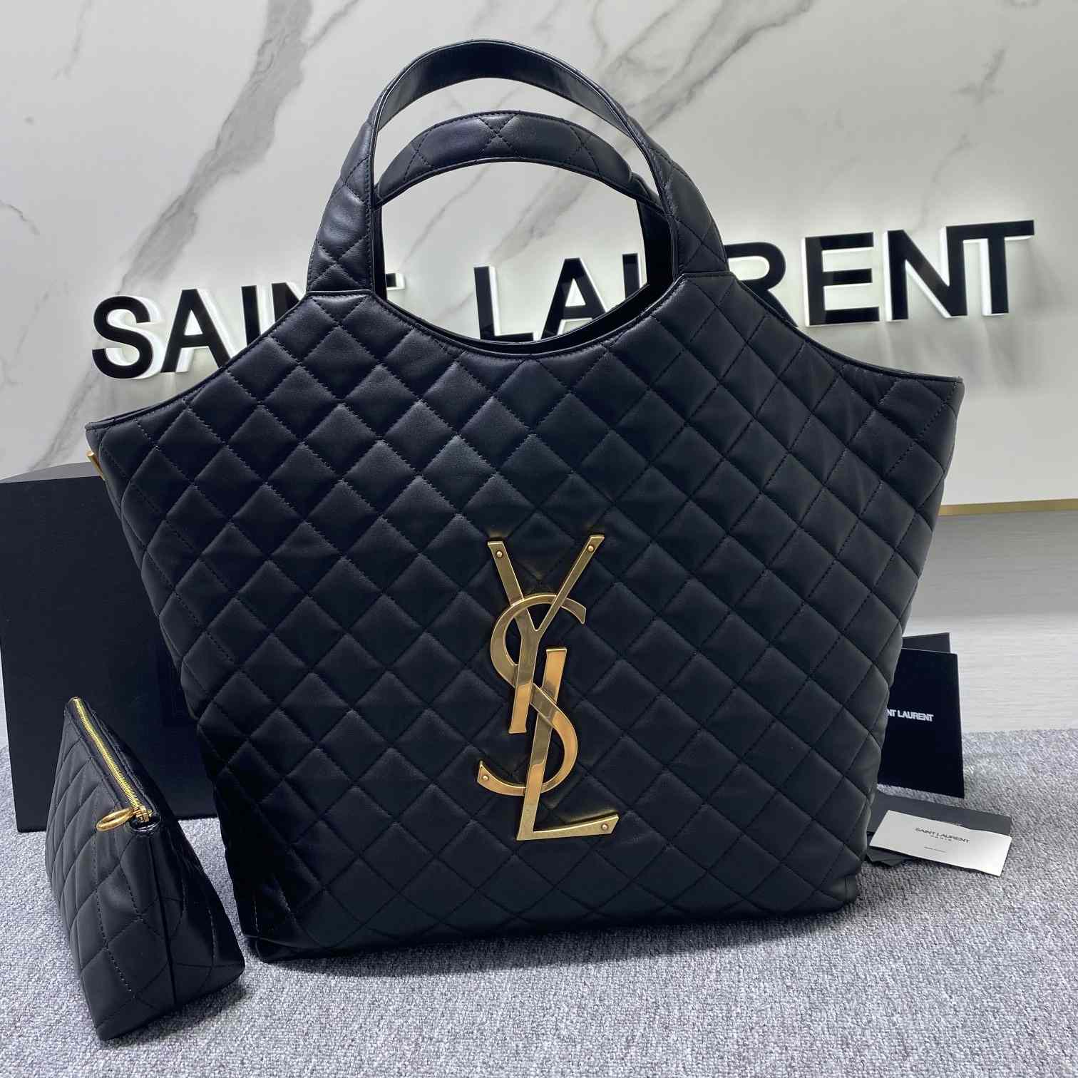 Saint Laurent Icare Maxi Shopping Bag In Quilted Lambskin - EUR FASHION