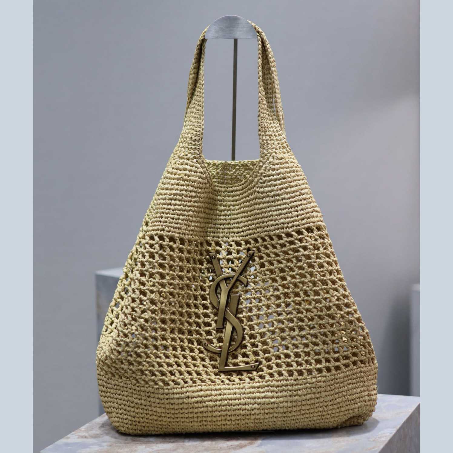 Saint Laurent YSL Icare Maxi Raffia Shopping Bag   47-61-8cm - EUR FASHION