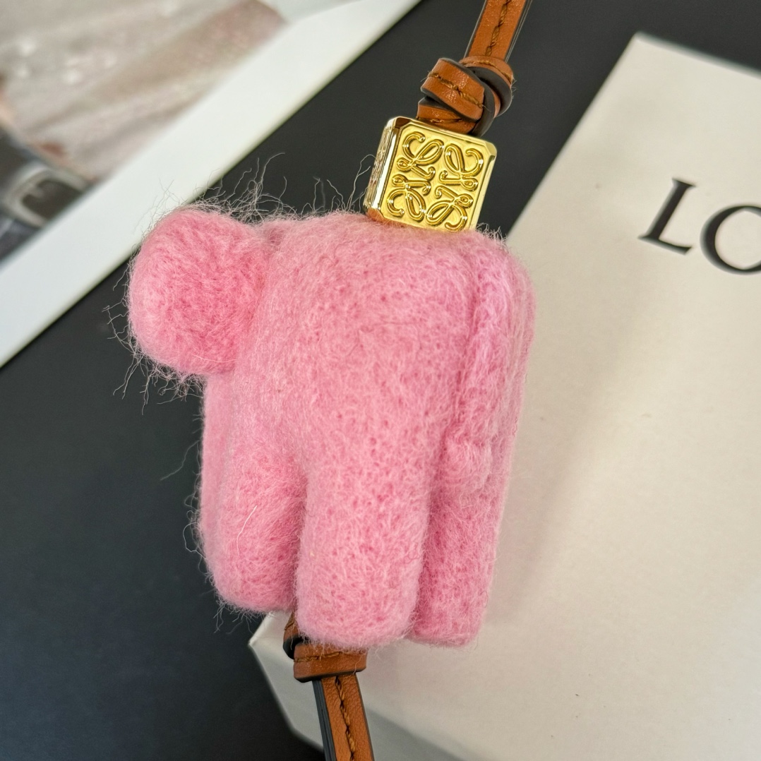 Loewe Elephant Charm In Felt And Calfskin - EUR FASHION