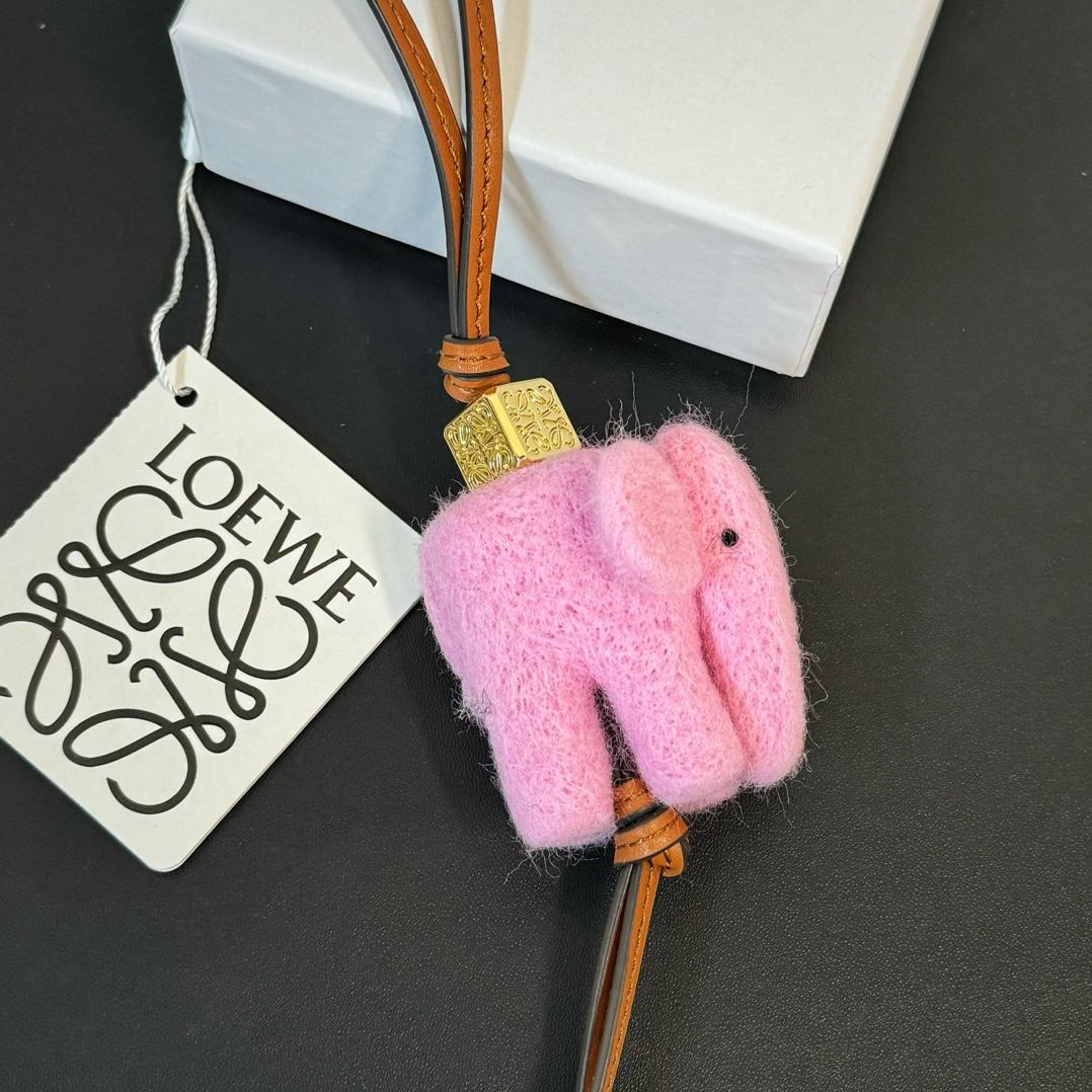 Loewe Elephant Charm In Felt And Calfskin - EUR FASHION