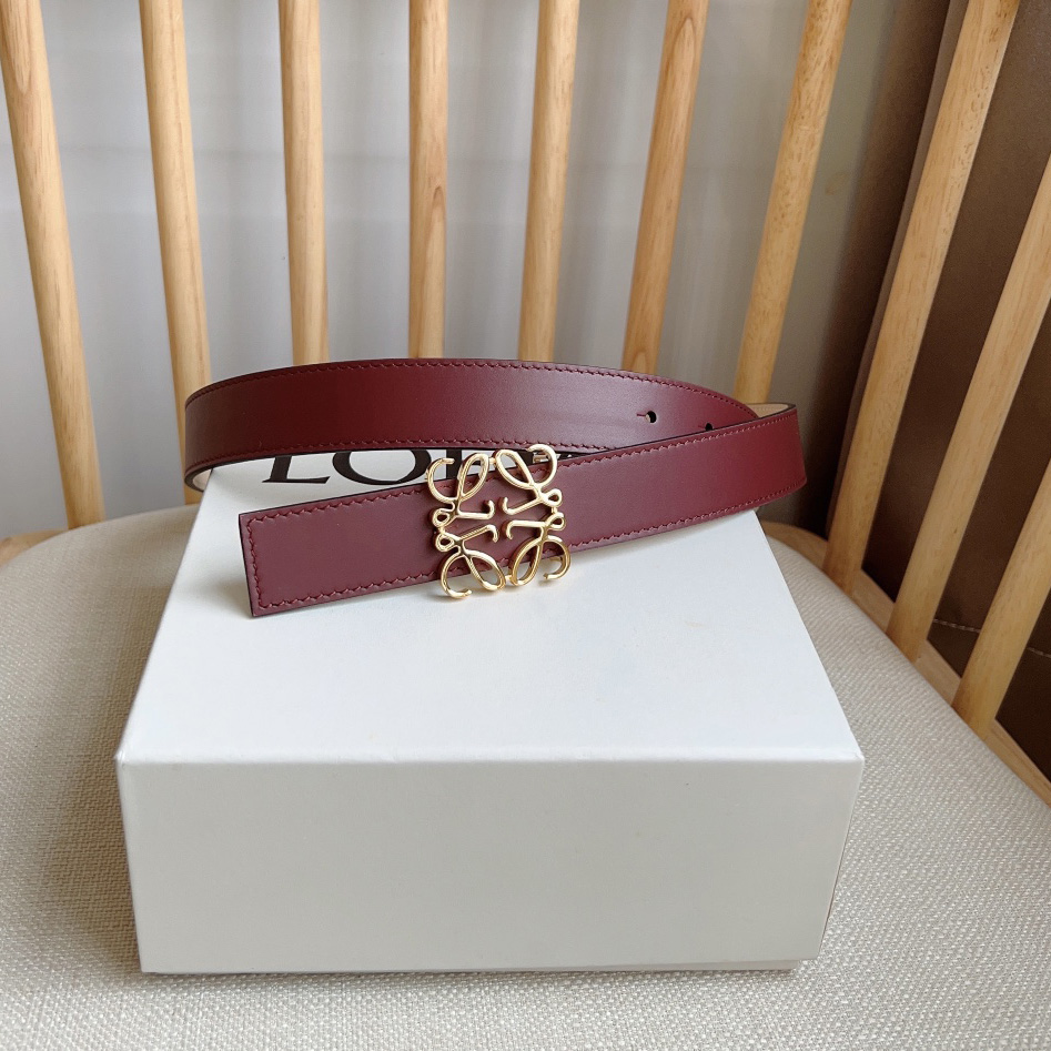 Loewe Reversible Anagram Belt In Smooth Calfskin - EUR FASHION