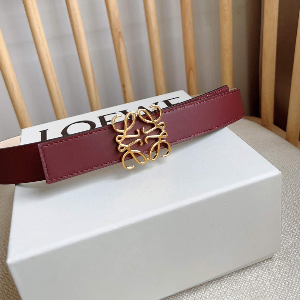 Loewe Reversible Anagram Belt In Smooth Calfskin - EUR FASHION