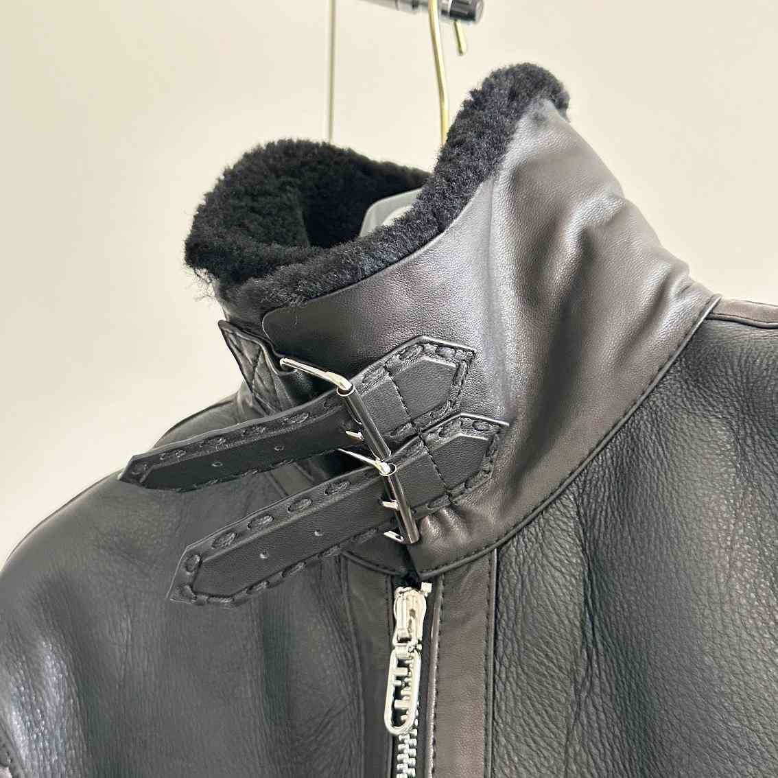 Fendi Black Shearling Jacket - EUR FASHION