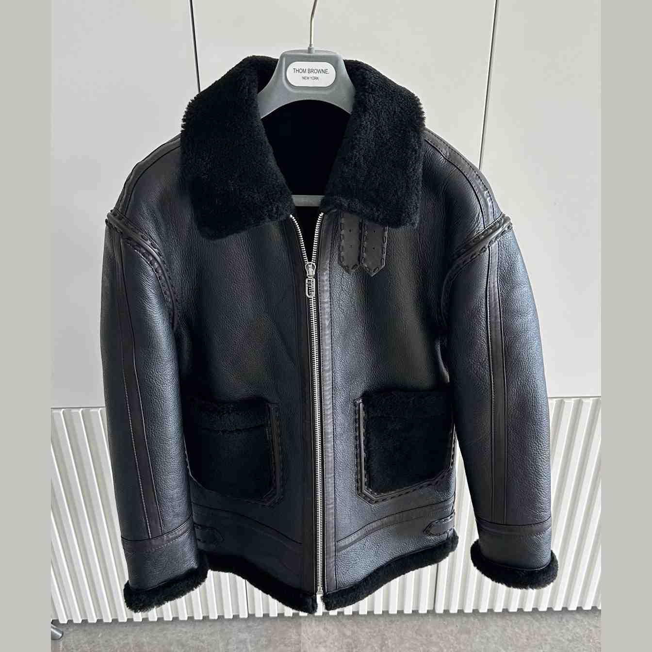 Fendi Black Shearling Jacket - EUR FASHION