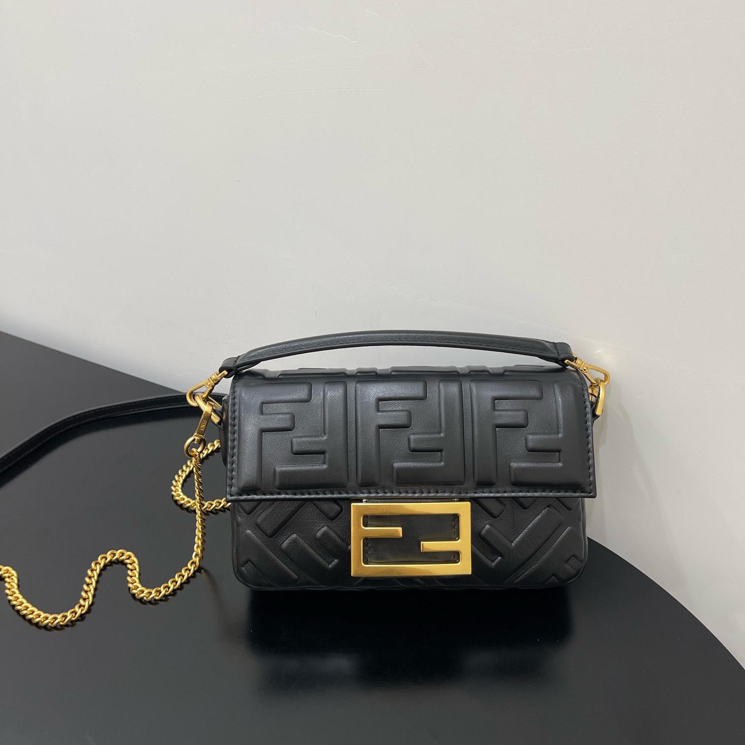 Fendi Baguette Black Leather Bag - EUR FASHION