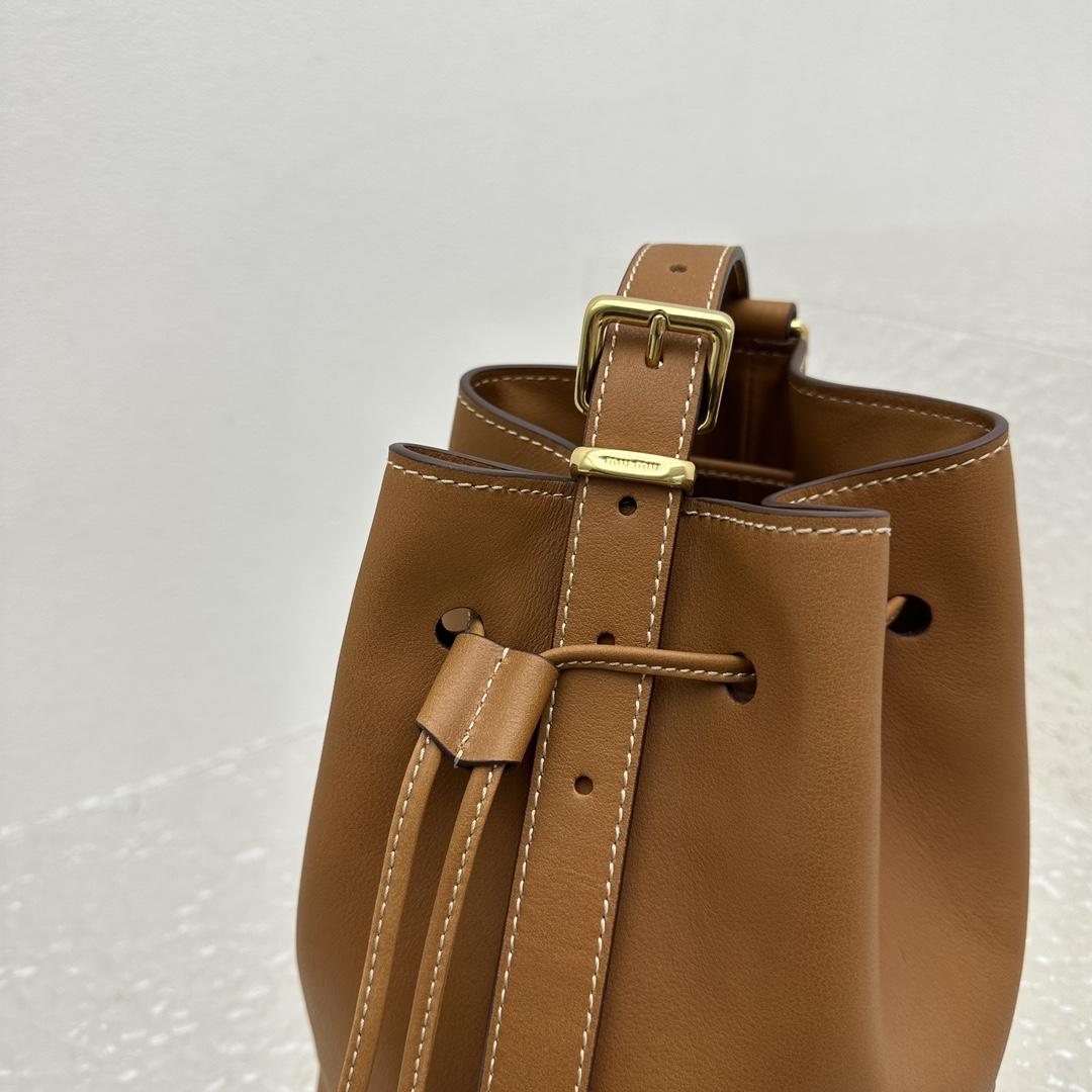 Miu Miu Leather Bucket Bag - EUR FASHION