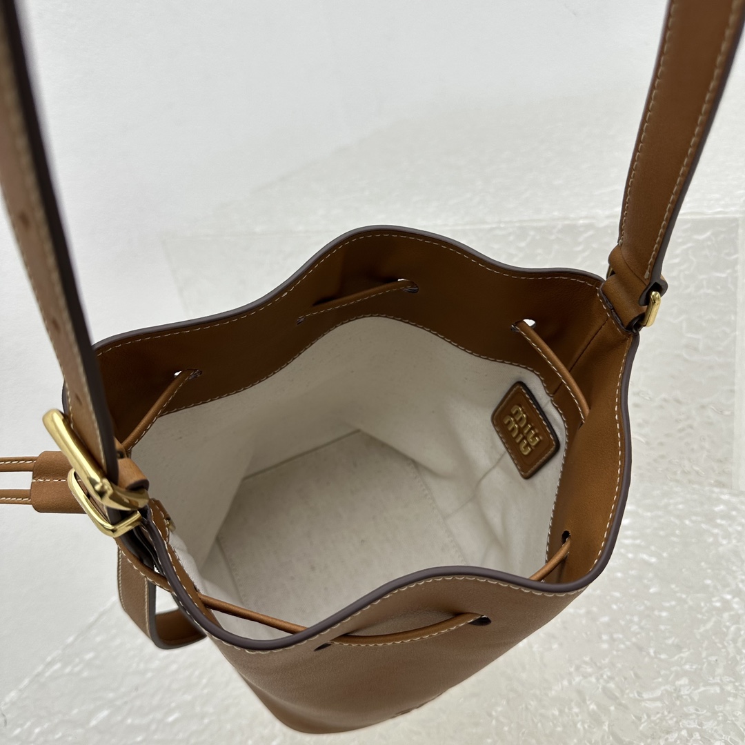 Miu Miu Leather Bucket Bag - EUR FASHION