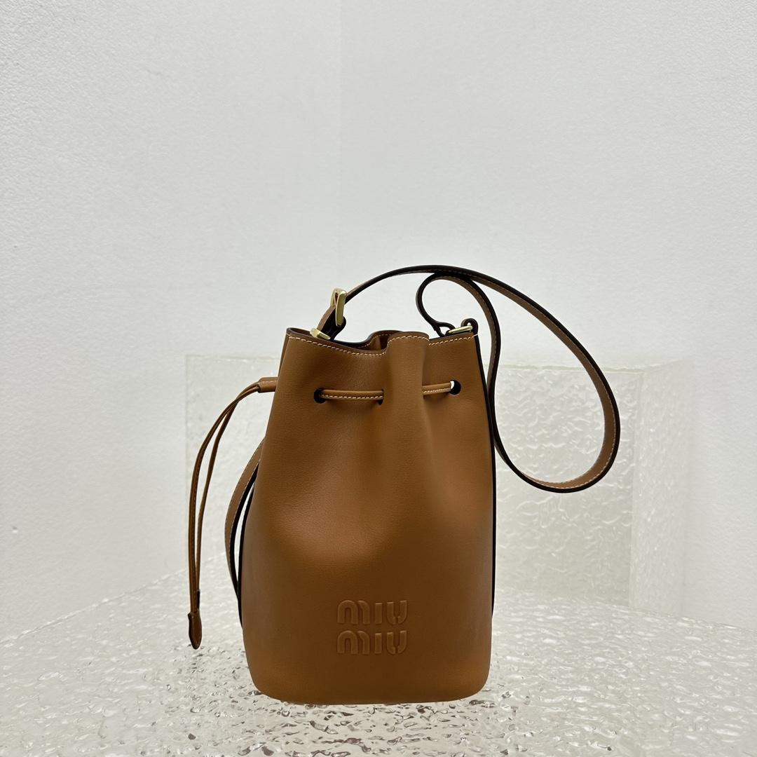 Miu Miu Leather Bucket Bag - EUR FASHION