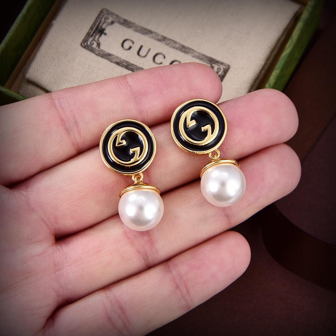 Gucci Blondie Pearl Drop Earrings - EUR FASHION