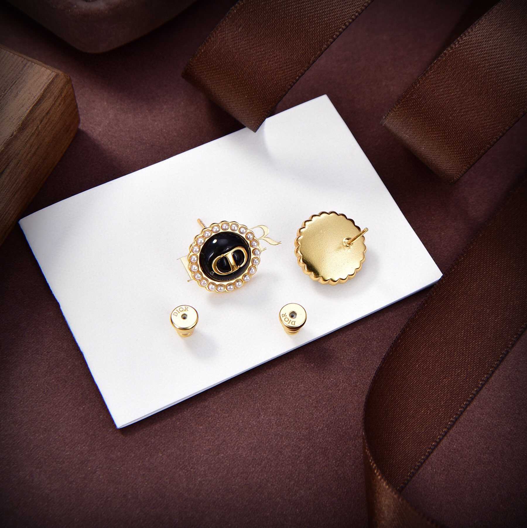 Dior Petit CD Baroque Stud Earrings - EUR FASHION