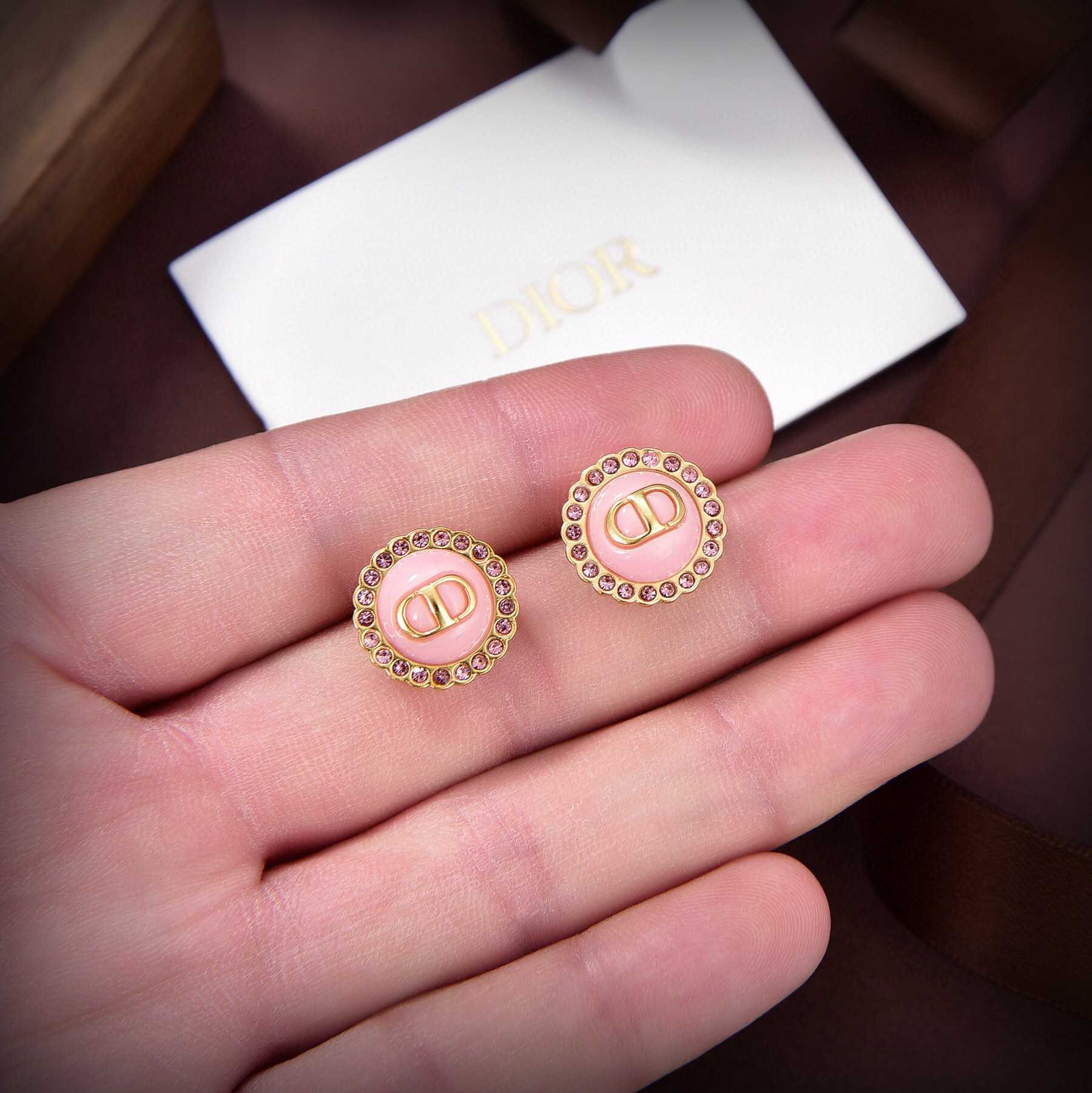 Dior Petit CD Baroque Stud Earrings - EUR FASHION