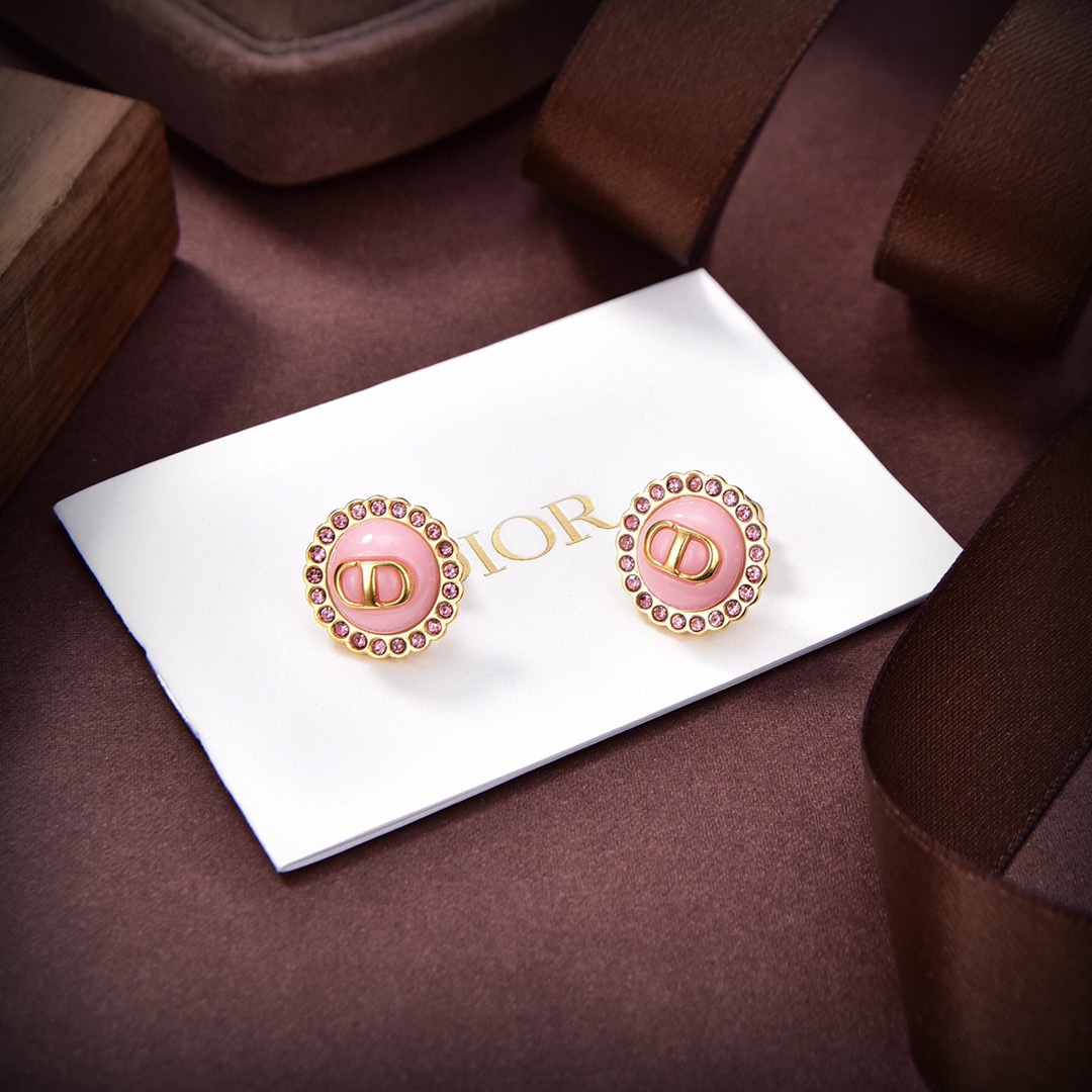 Dior Petit CD Baroque Stud Earrings - EUR FASHION