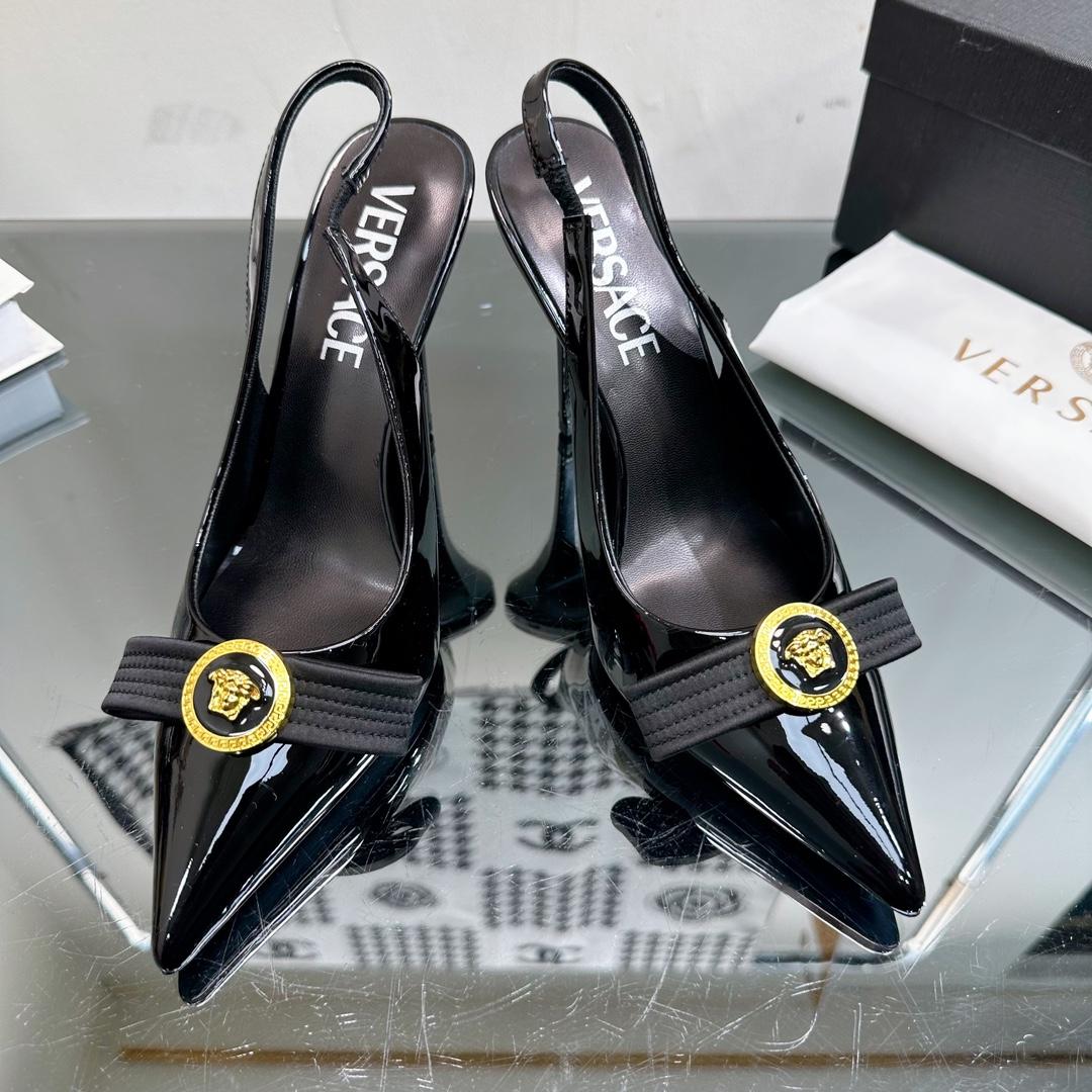 Versace Gianni Ribbon High Slingback Pumps - EUR FASHION