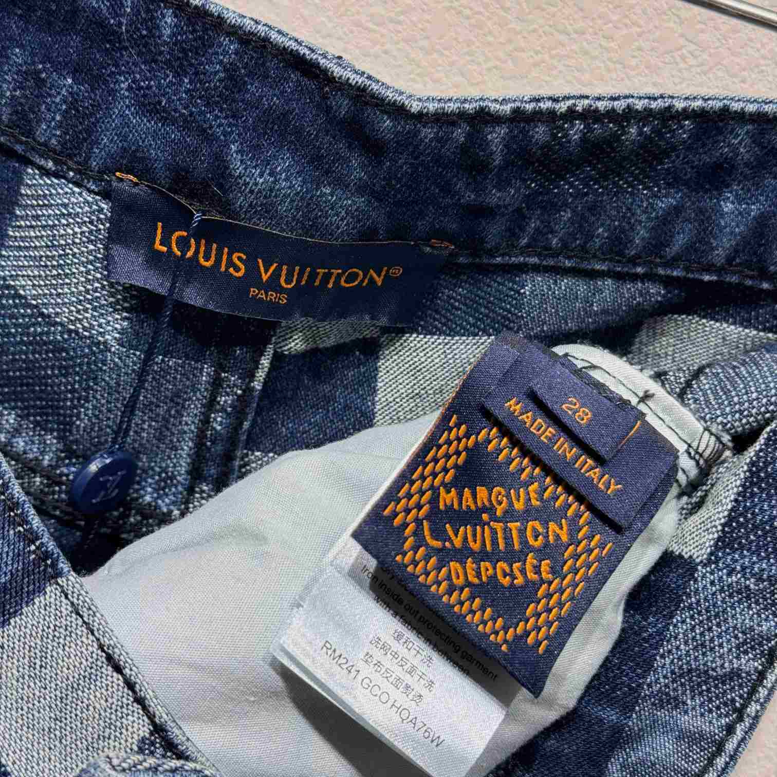 Louis Vuitton Damier Denim Skate Pants   1AFIA5 - EUR FASHION