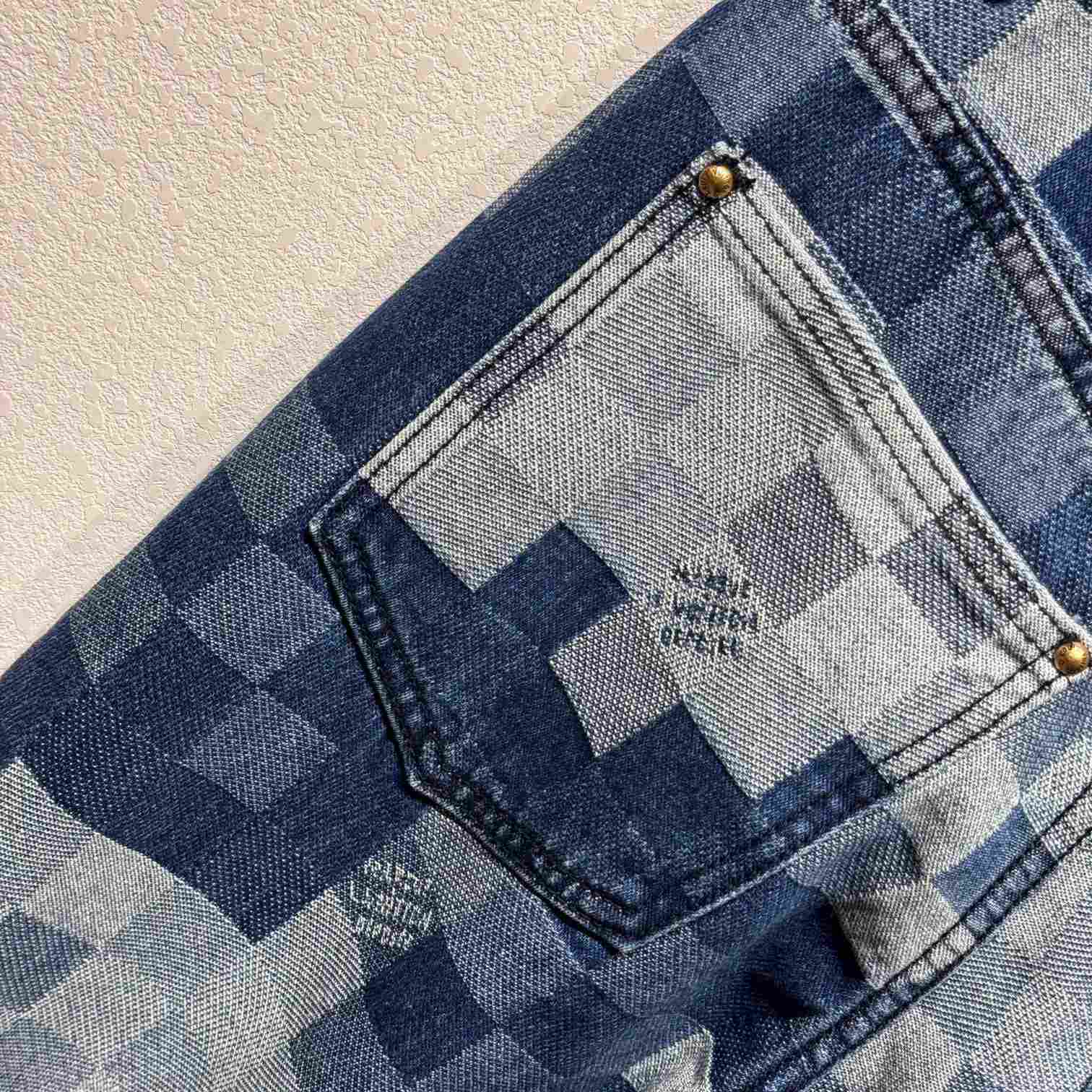 Louis Vuitton Damier Denim Skate Pants   1AFIA5 - EUR FASHION