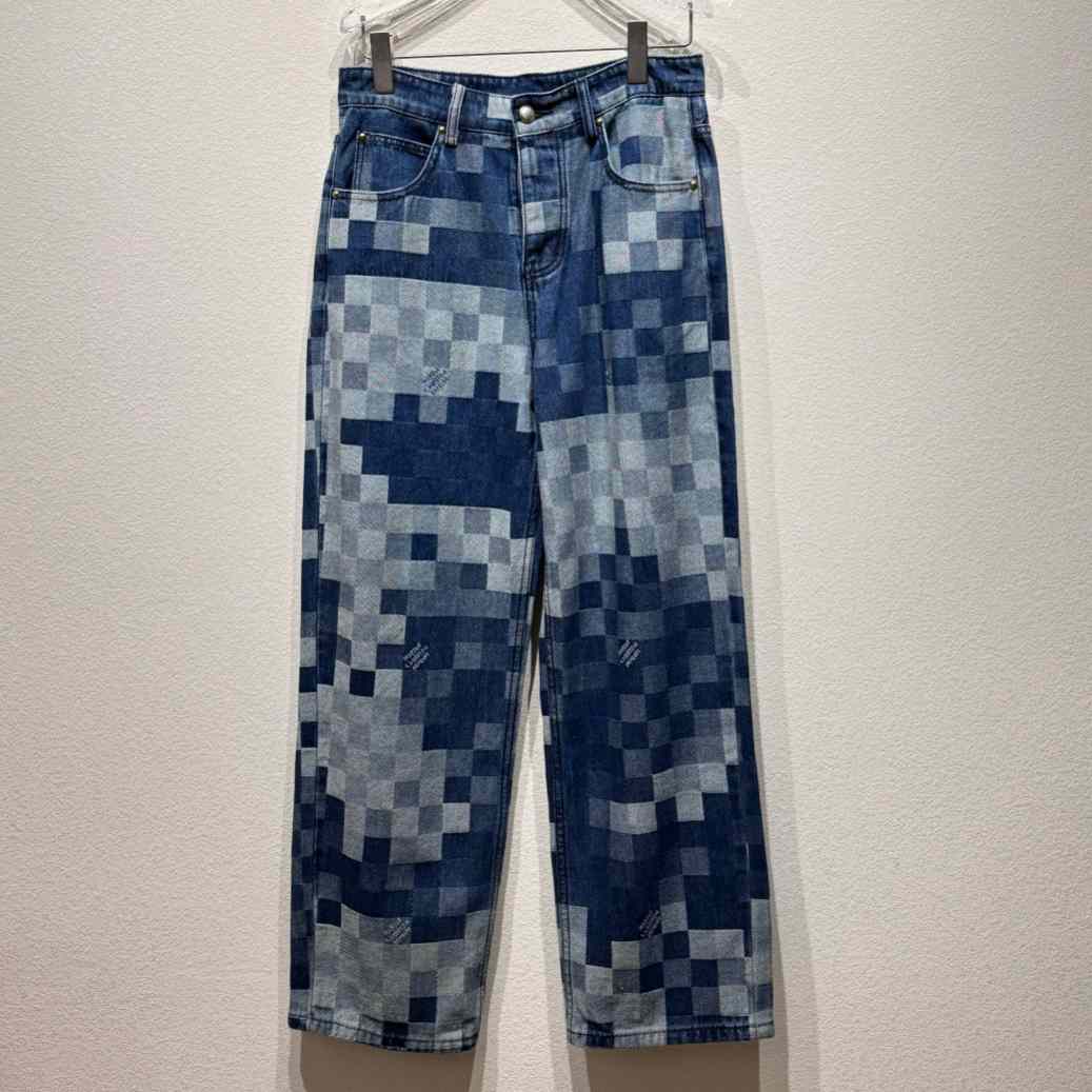 Louis Vuitton Damier Denim Skate Pants   1AFIA5 - EUR FASHION