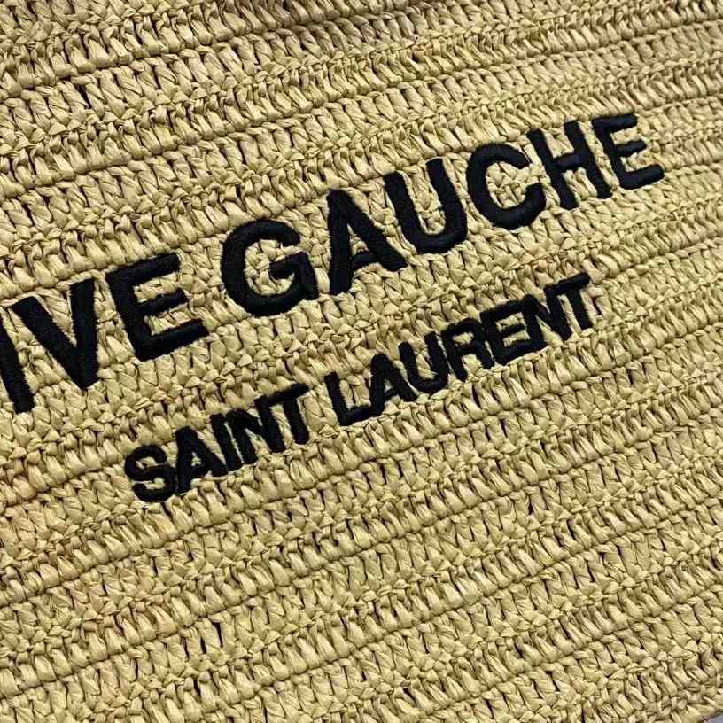 Saint Laurent Rive Gauche Printed Raffia Tote Bag  (48-36-14 cm) - EUR FASHION